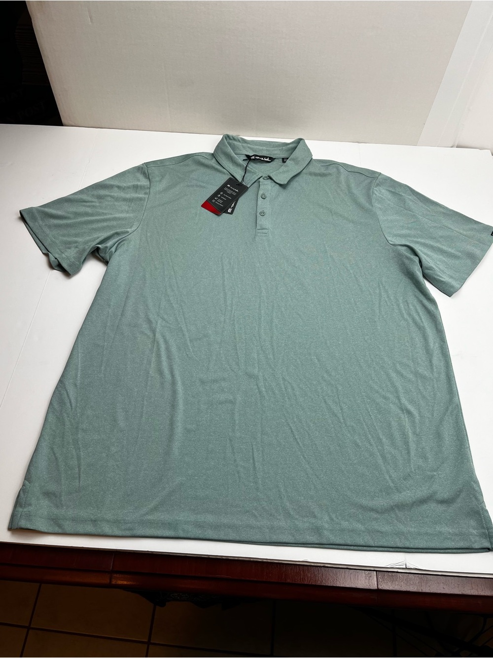 Travis Mathew Coto Performance Men's Sage Green Polo Short Sleeve Shirt XXXL NEW